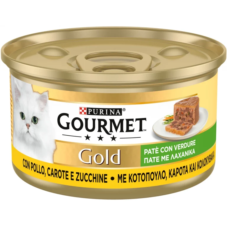 GOURMET GOLD Pate Με Κοτόπουλο, Καρότα Και Κολοκυθάκια 85gr