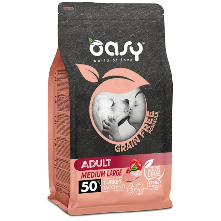 Oasy Dry Dog Grain Free Adult Medium - Large Turkey 2,5kg
