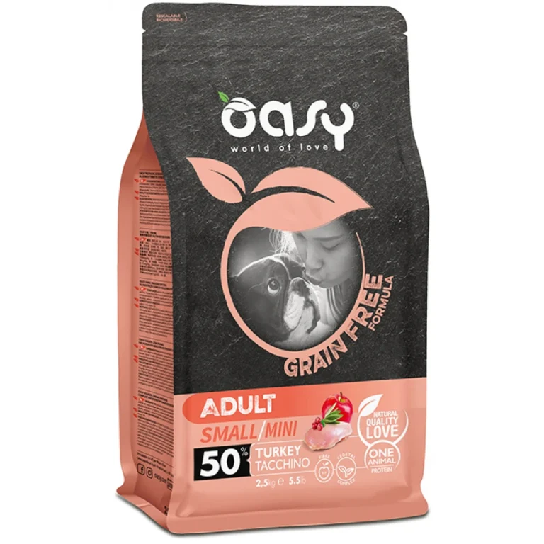 Oasy Dry Dog Grain Free Adult Small - Mini Turkey 2,5kg
