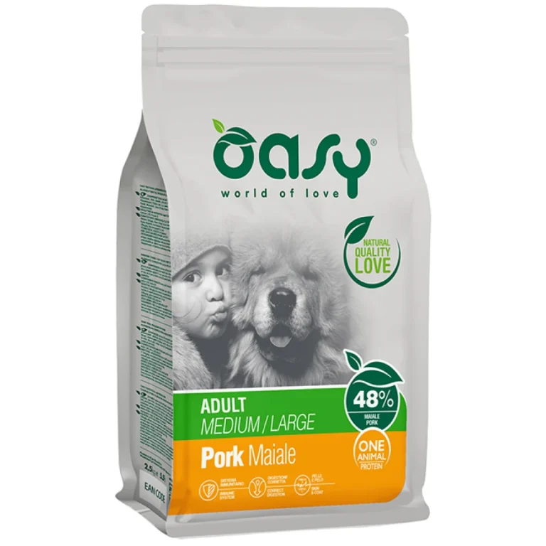 Oasy Dry Dog One Animal Protein Adult Medium - Large Pork 2,5kg
