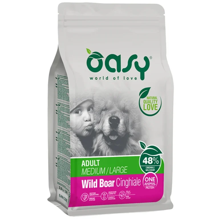 Oasy Dry Dog One Animal Protein Adult Medium - Large Wild Boar 12kg