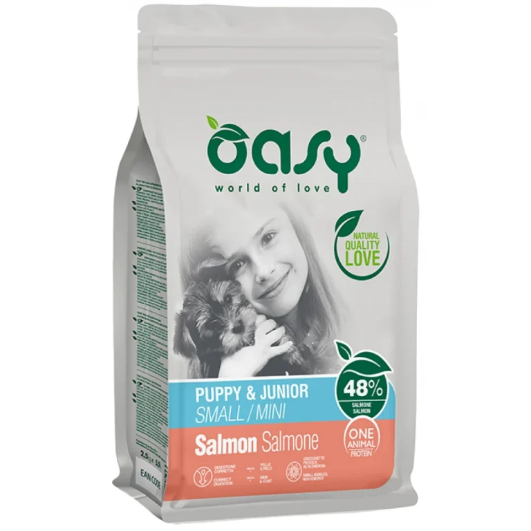 Oasy Dry Dog One Animal Protein Puppy & Junior Small-Mini Salmon 2,5kg