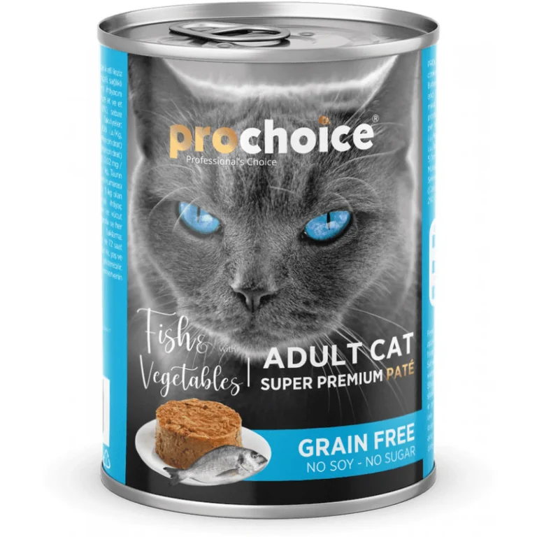 Prochoice Adult Cat Fish & Vegetables Pate Grain Free Υγρή Τροφή Γάτας με Ψάρι & Λαχανικά 400gr