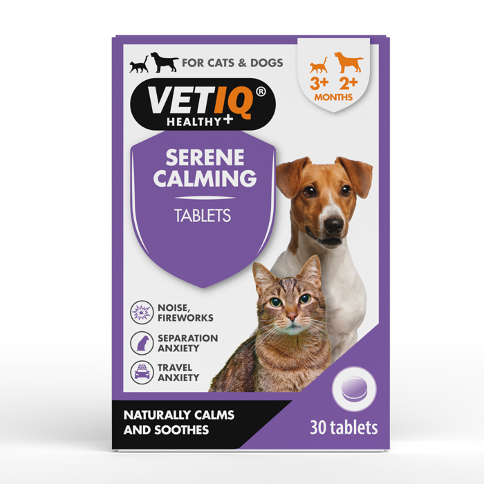 VetIQ Serene UM 30 tabs Διαχείριση του στρες και του άγχους στα κατοικίδια ζώα.