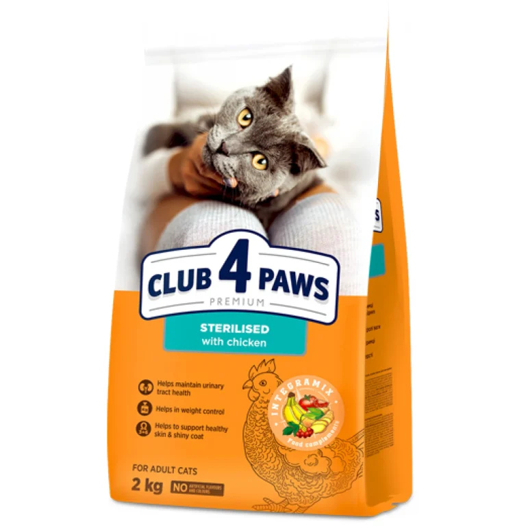 Club 4 Paws cat Premium Sterilized με Κοτόπουλο    2kg