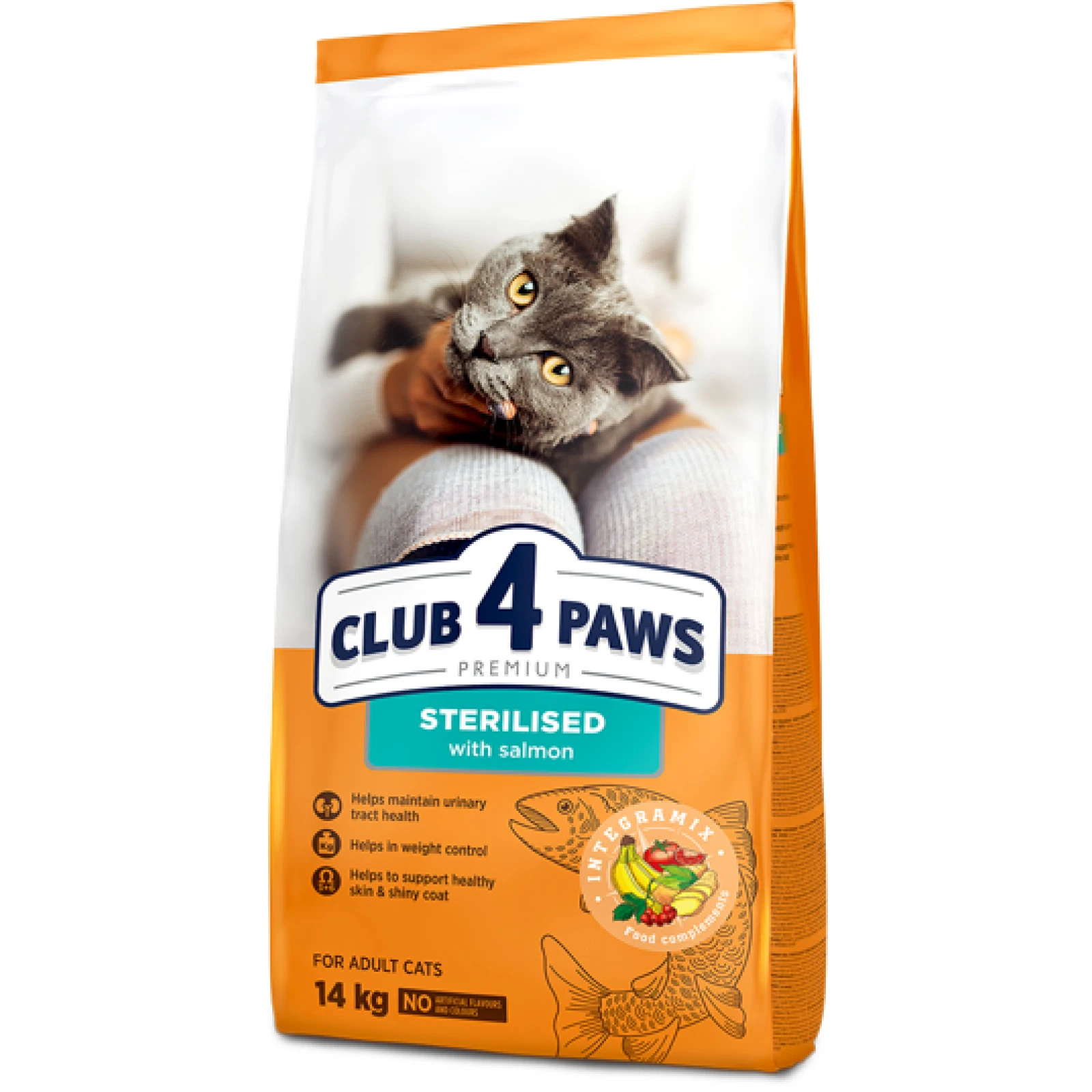 Ξηρή Τροφή Γάτας Club 4 Paws Premium Sterilized με Σολομό 14kg