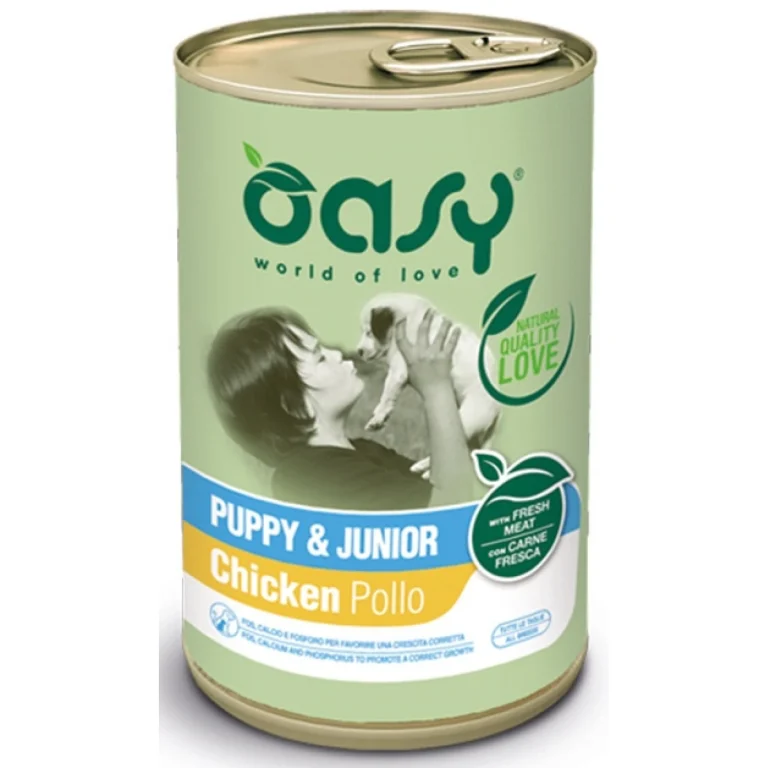 Oasy Lifestage  Puppy and Junior  Πατέ Κοτόπουλο 400gr