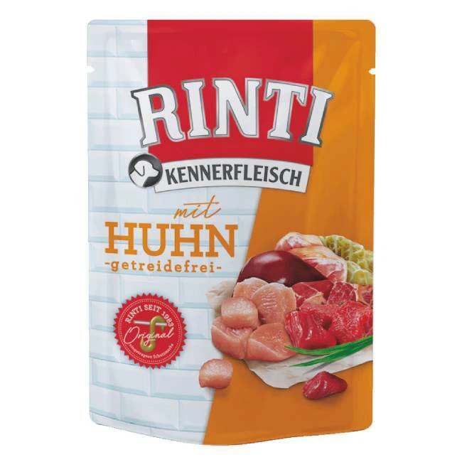 Rinti Φακελάκι Σκύλου Kennerfleisch Pouch με Κοτόπουλο 400gr