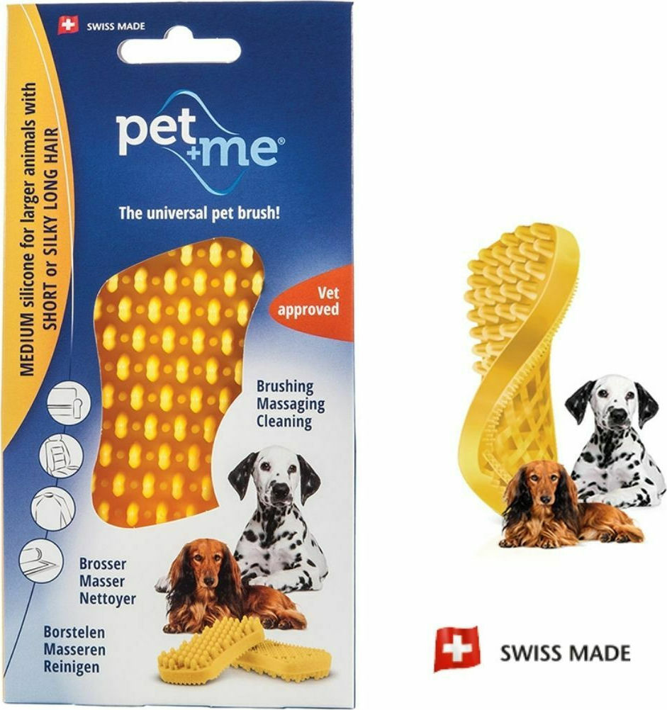 Βούρτσα Grooming Pet+Me από Μαλακή Ιατρική Σιλικόνη για Βούρτσισμα και Μασάζ